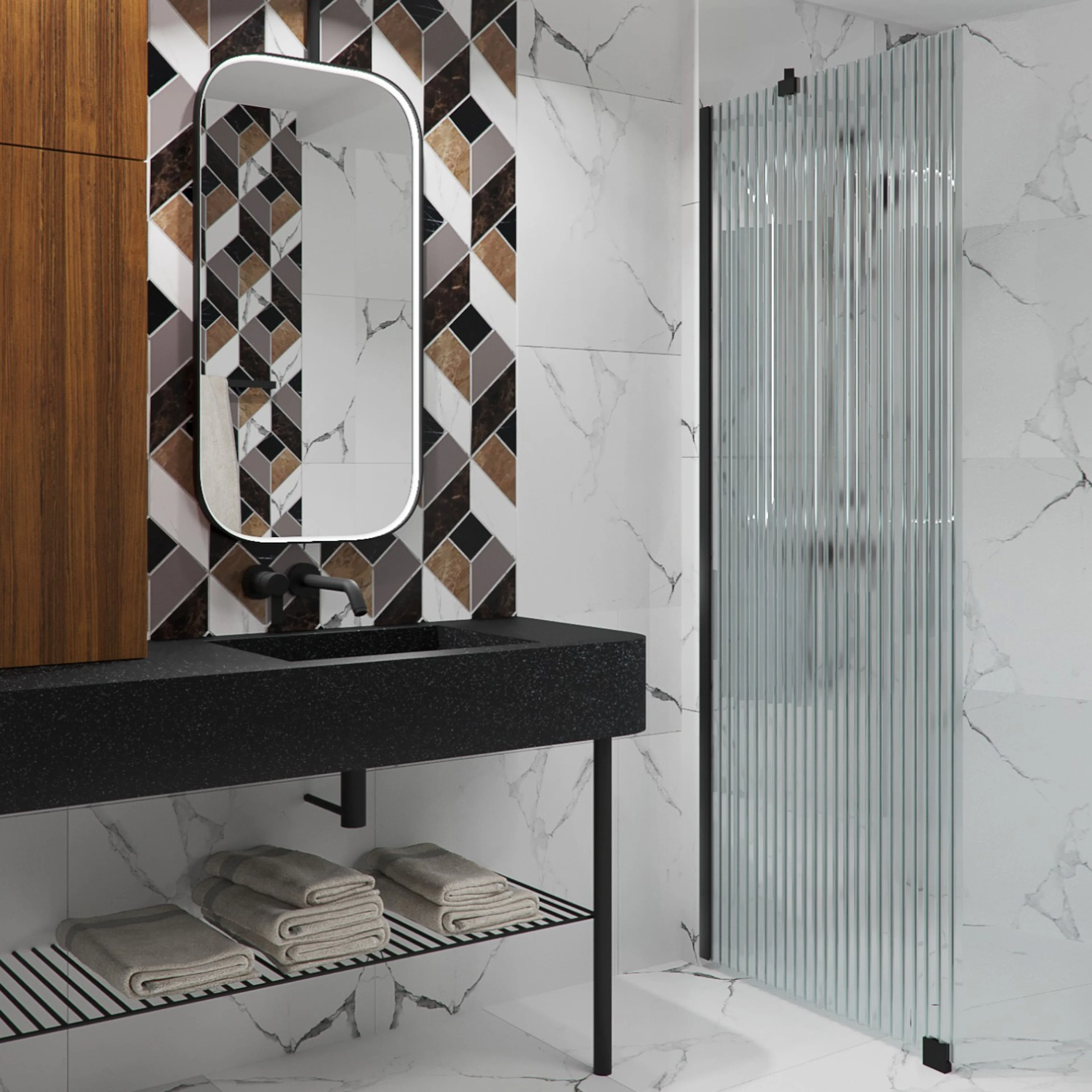 Duschvägg Hietakari Forma 301 Fast