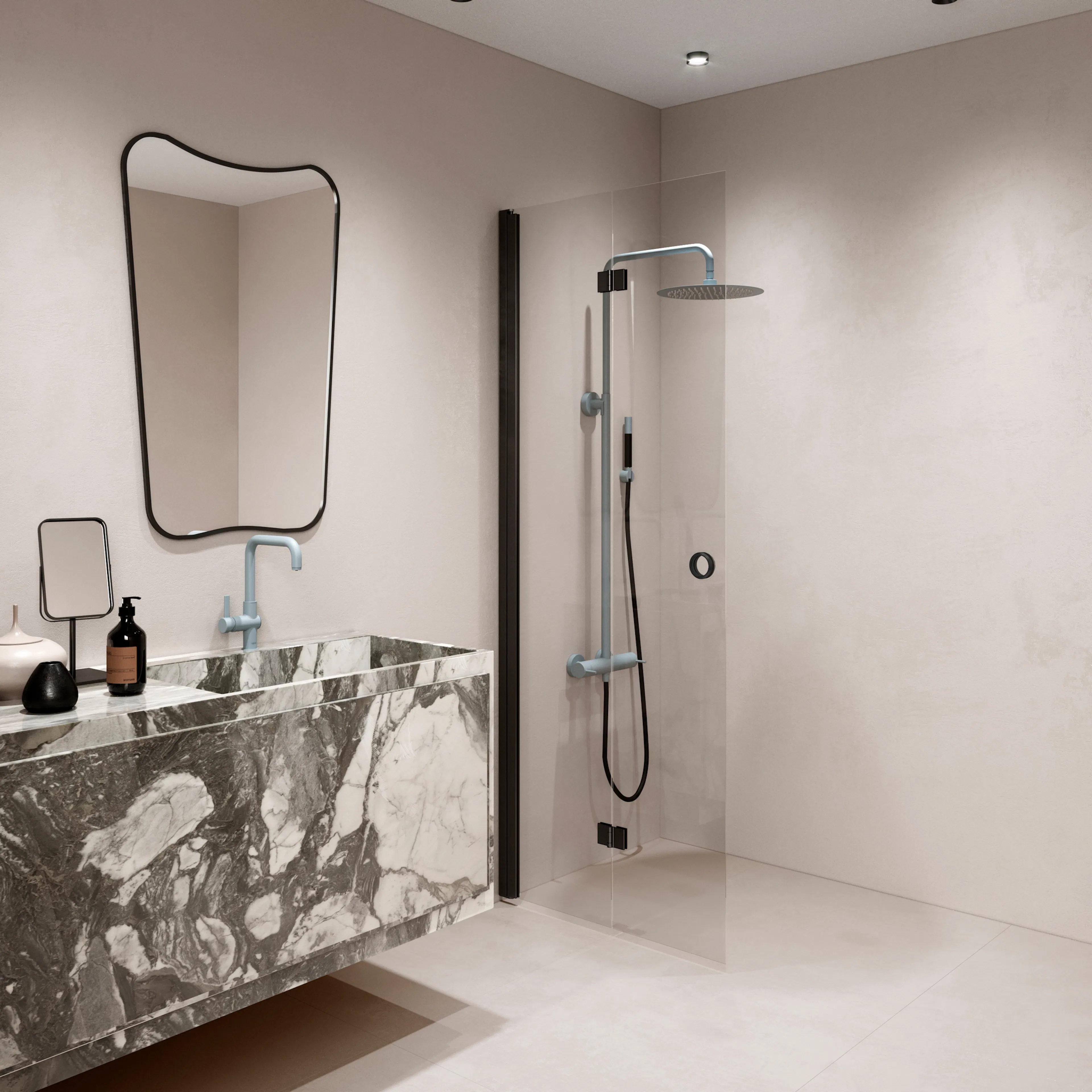 Duschdörr Hietakari Forma 303 Vikbar