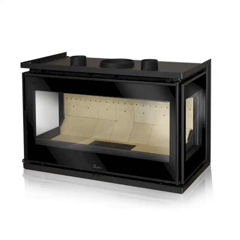 Braskamin Lacunza Adour 600 CLID Med Konvektionsfläk 3-glas i Stål