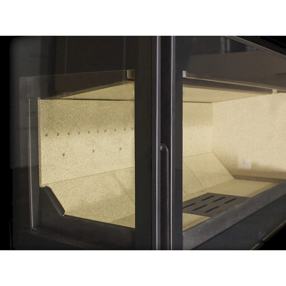 Braskamin Lacunza Adour med Glas på Framsida och En Sida