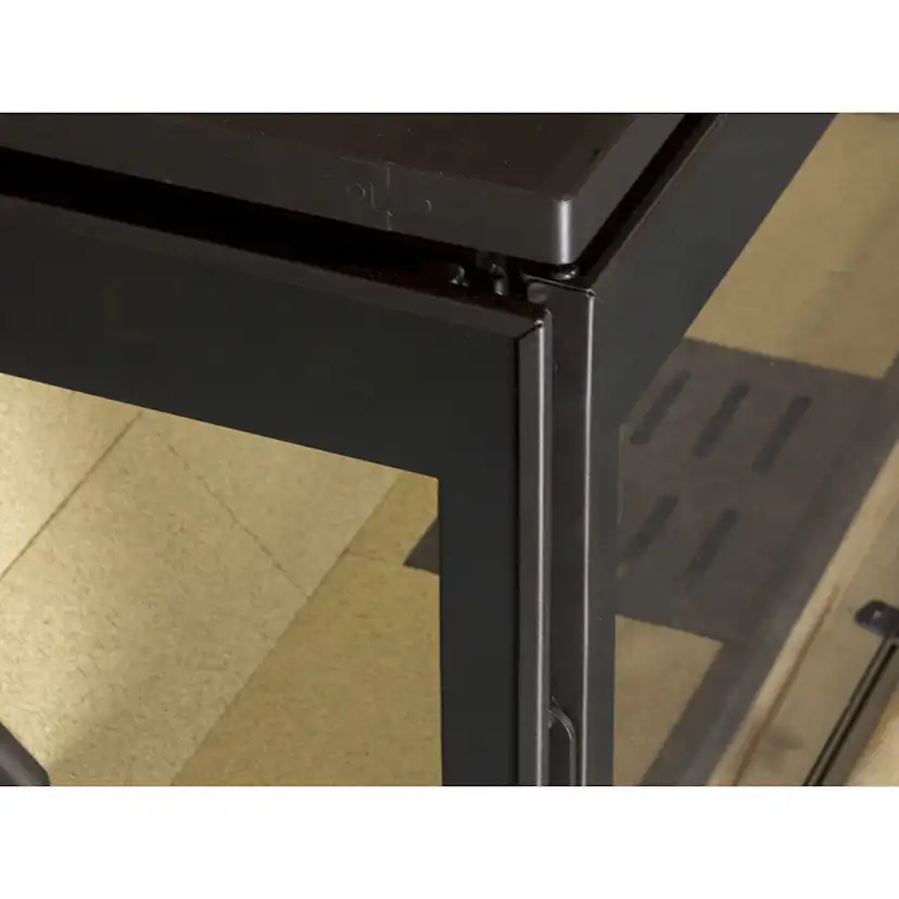 Braskamin Lacunza Adour med Glas på Framsida och Båda Sidor