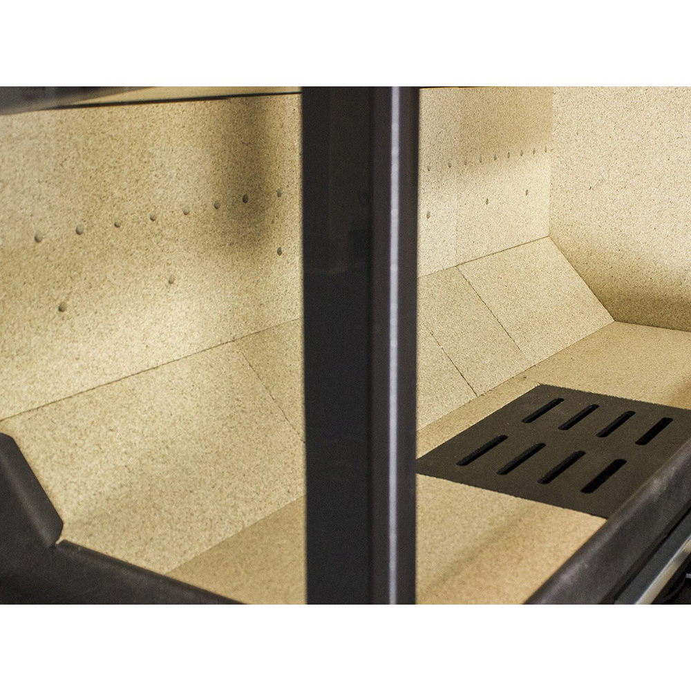 Braskamin Lacunza Adour med Glas på Framsida och En Sida