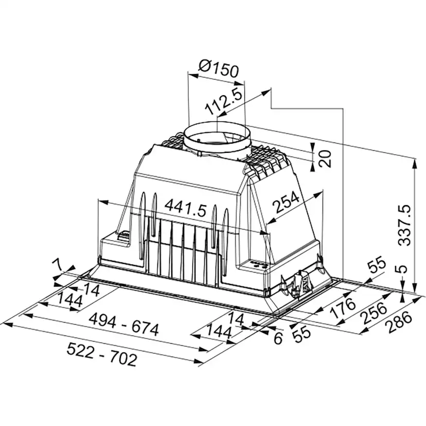 Köksfläkt Franke FBI 525 Plus/2