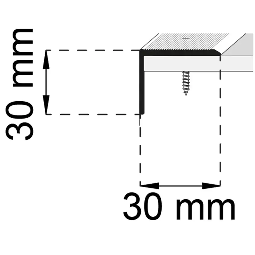 Kantlist Habo A29 Mattsvart 30x30 mm