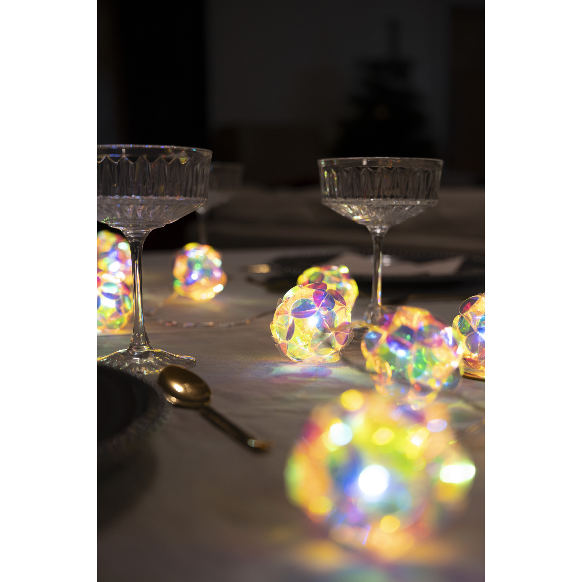 Batteridriven Ljusslinga Gnosjö Konstsmide 10 LED Diamanter m. Timer