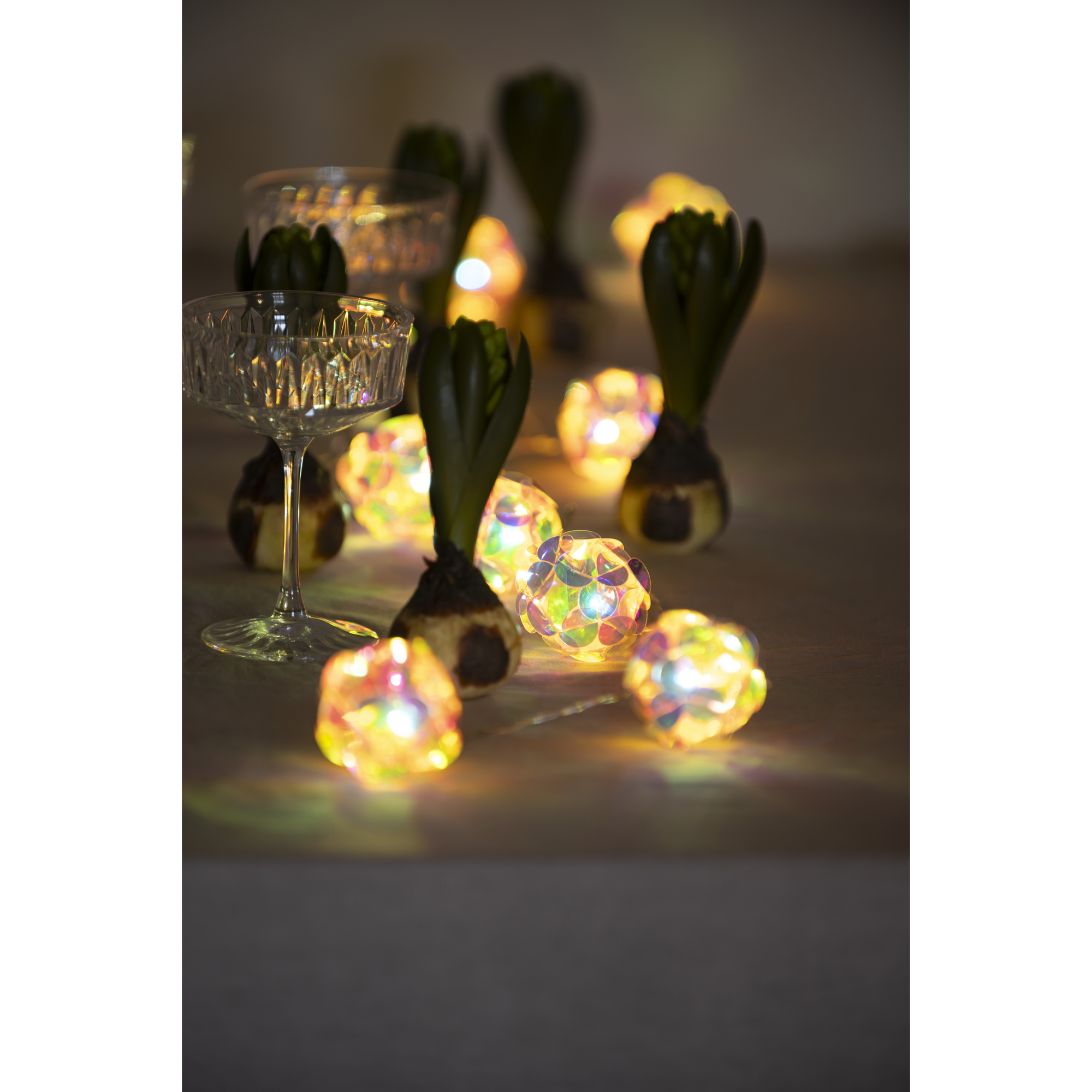 Batteridriven Ljusslinga Gnosjö Konstsmide 10 LED Diamanter m. Timer