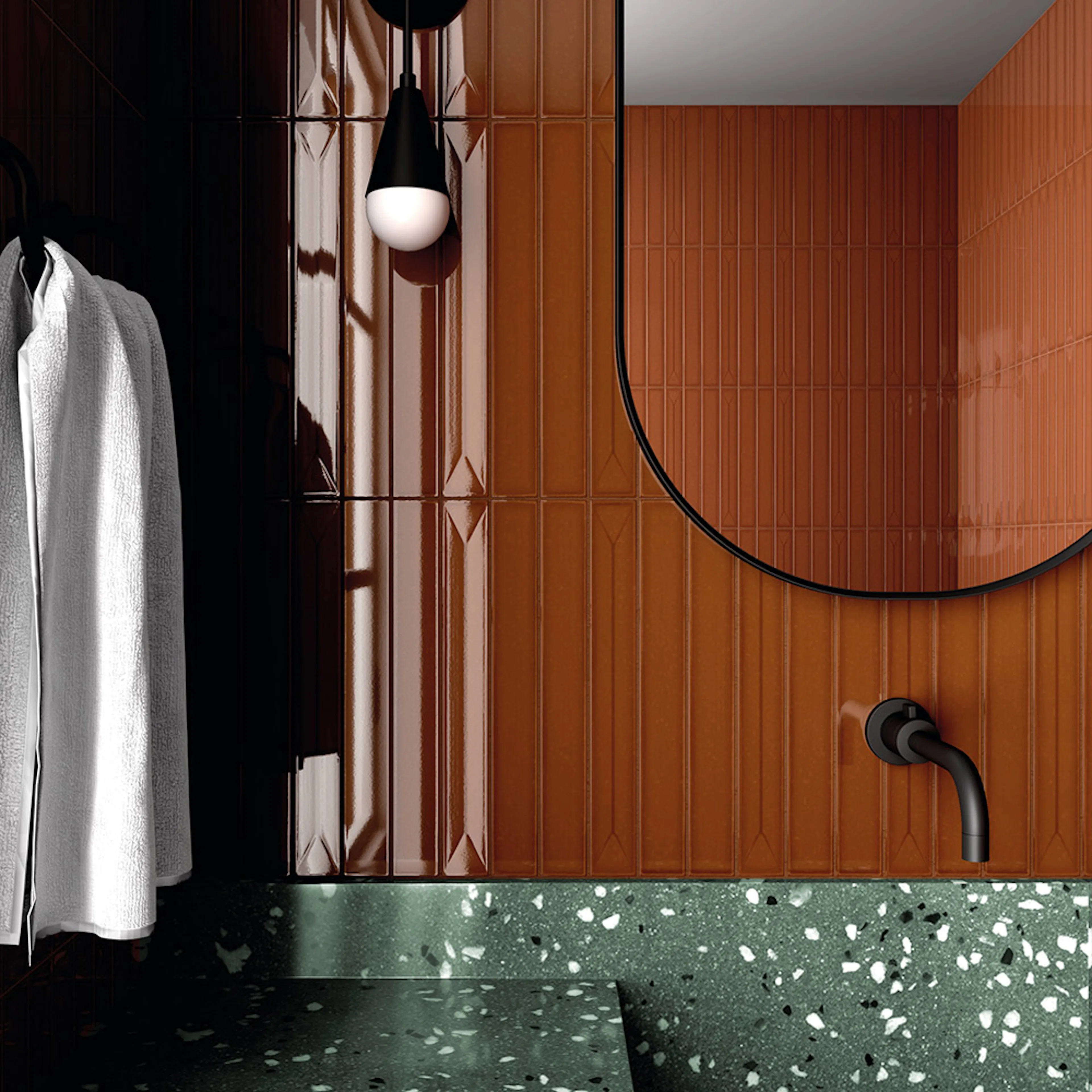 Klinker Lhådös Vitral Dekor Caramel 5x40 cm