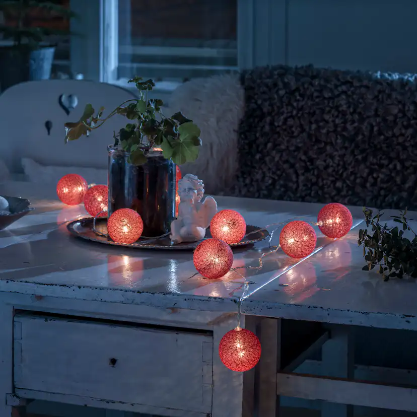 Ljusslinga Gnosjö Konstsmide 10L Garnbollar LED