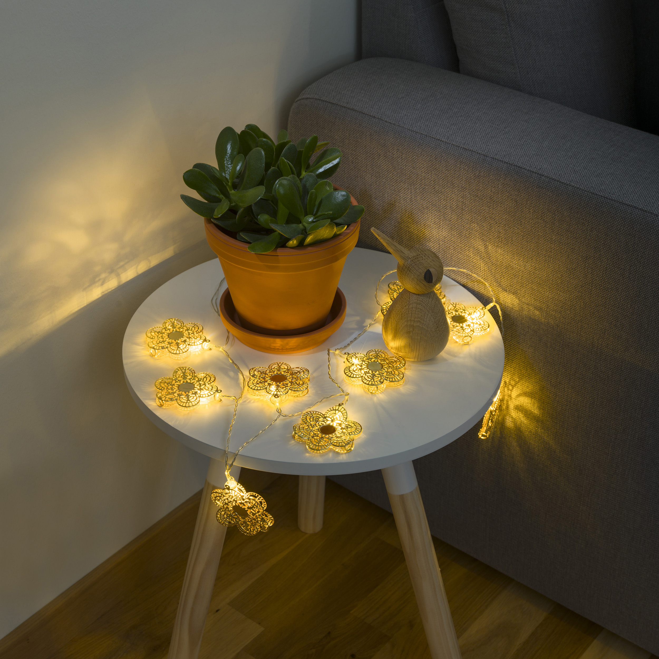 Ljusslinga Gnosjö Konstsmide Metallblommor