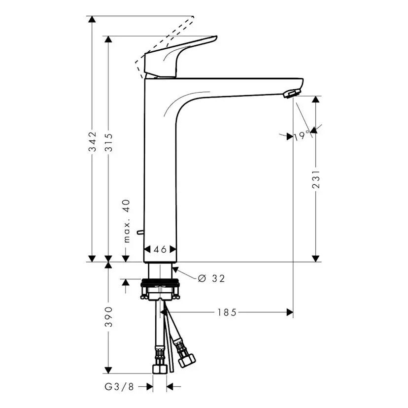 Tvättställsblandare Hansgrohe Focus 230