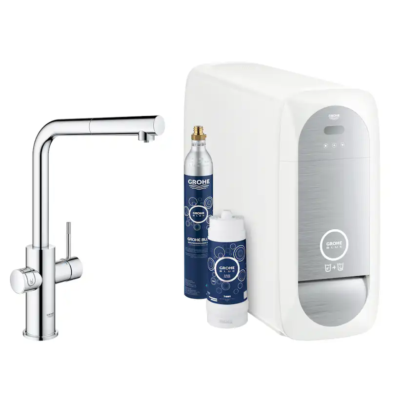 Köksblandare Grohe Blue Home med utdragbar L-pip Starter Kit Bluetooth