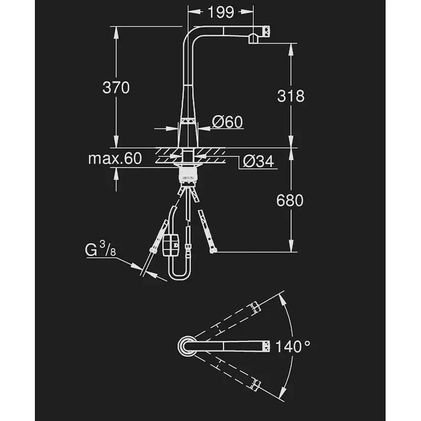 Köksblandare Grohe Zedra 31593 med Smart Control