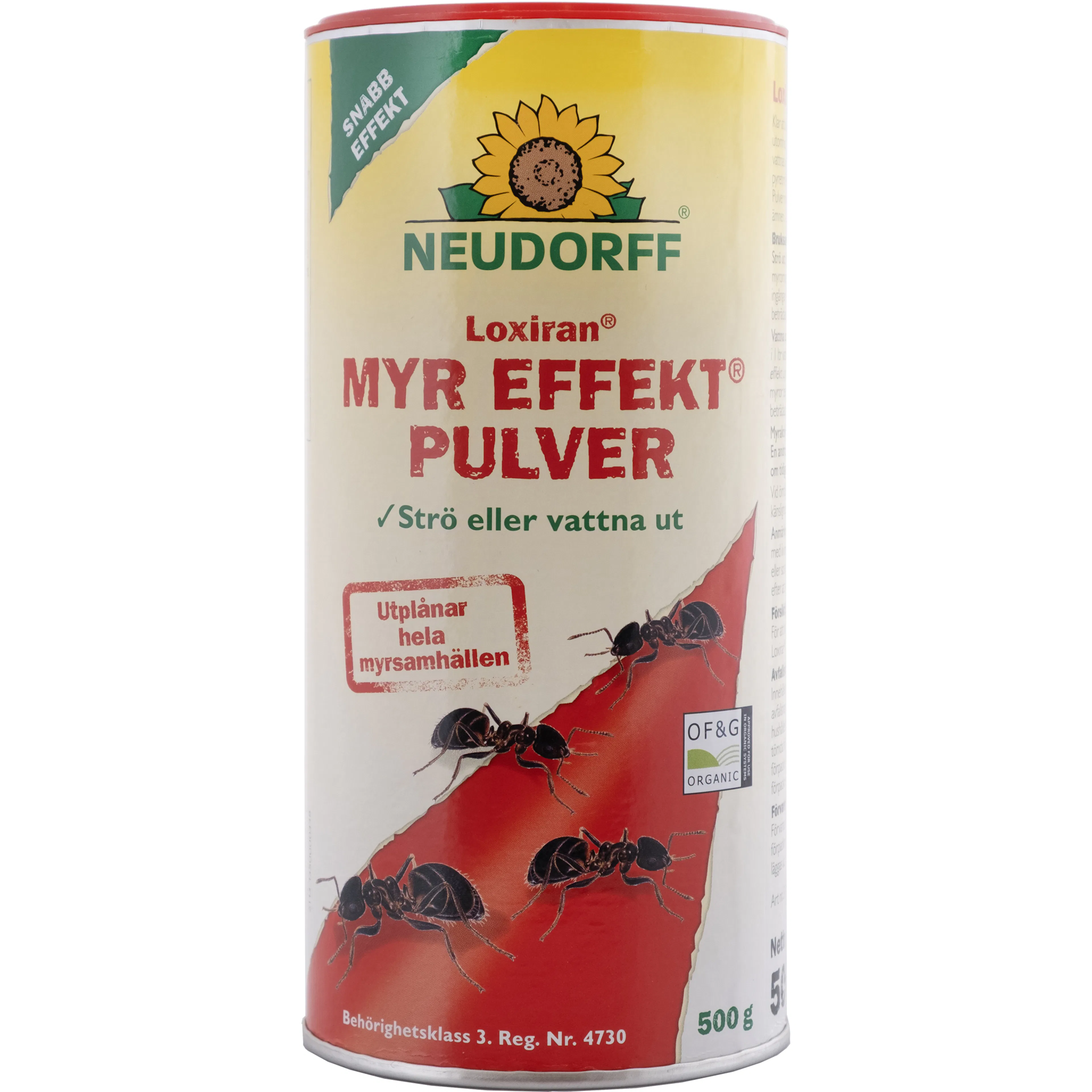 Insektsbekämpning Neudorff Myr Effekt Pulver 500g för Trädgården