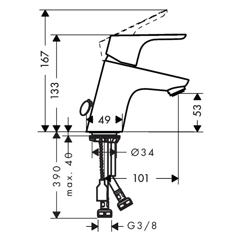 Tvättställsblandare Hansgrohe Focus 70