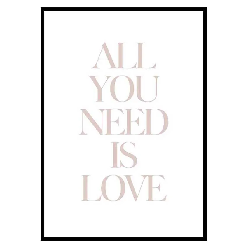 Poster Gallerix All You Need Is Love