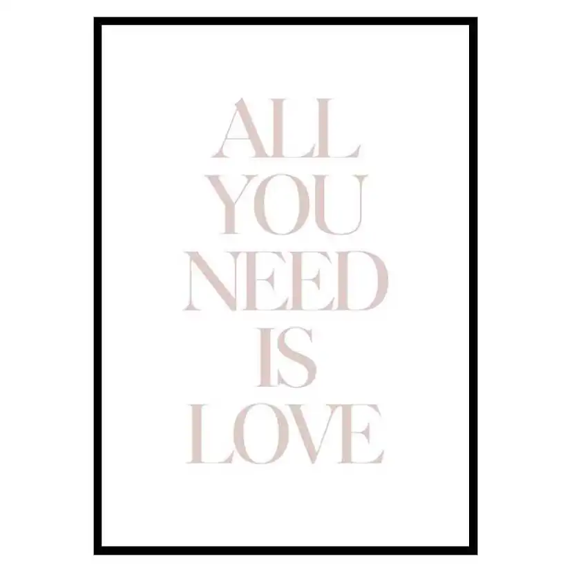 Poster Gallerix All You Need Is Love