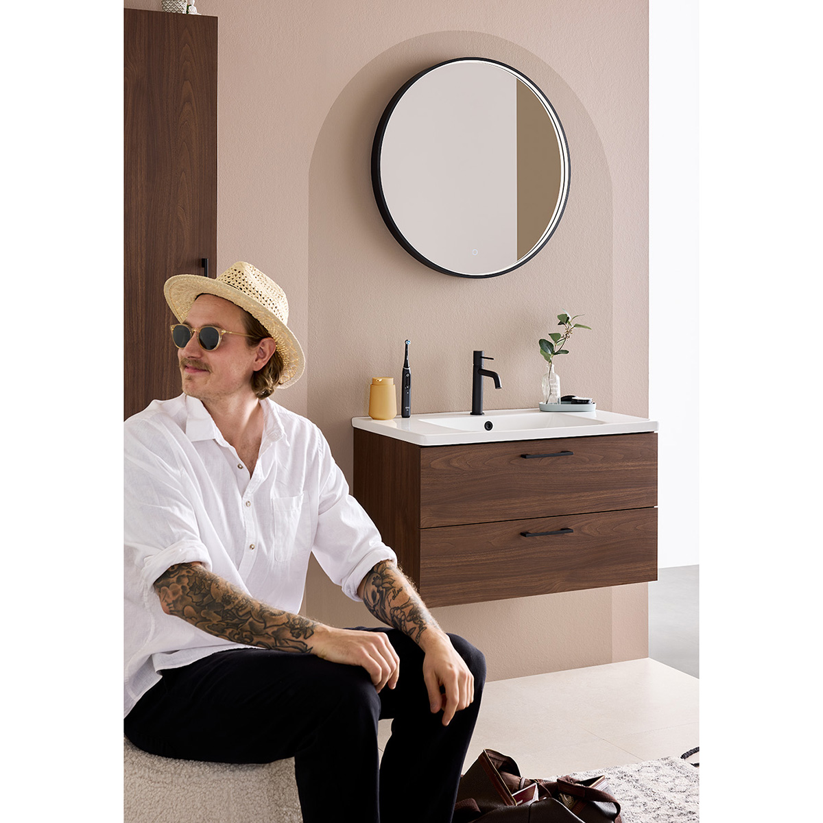 Tvättställsskåp Noro Neo med Tvättställ