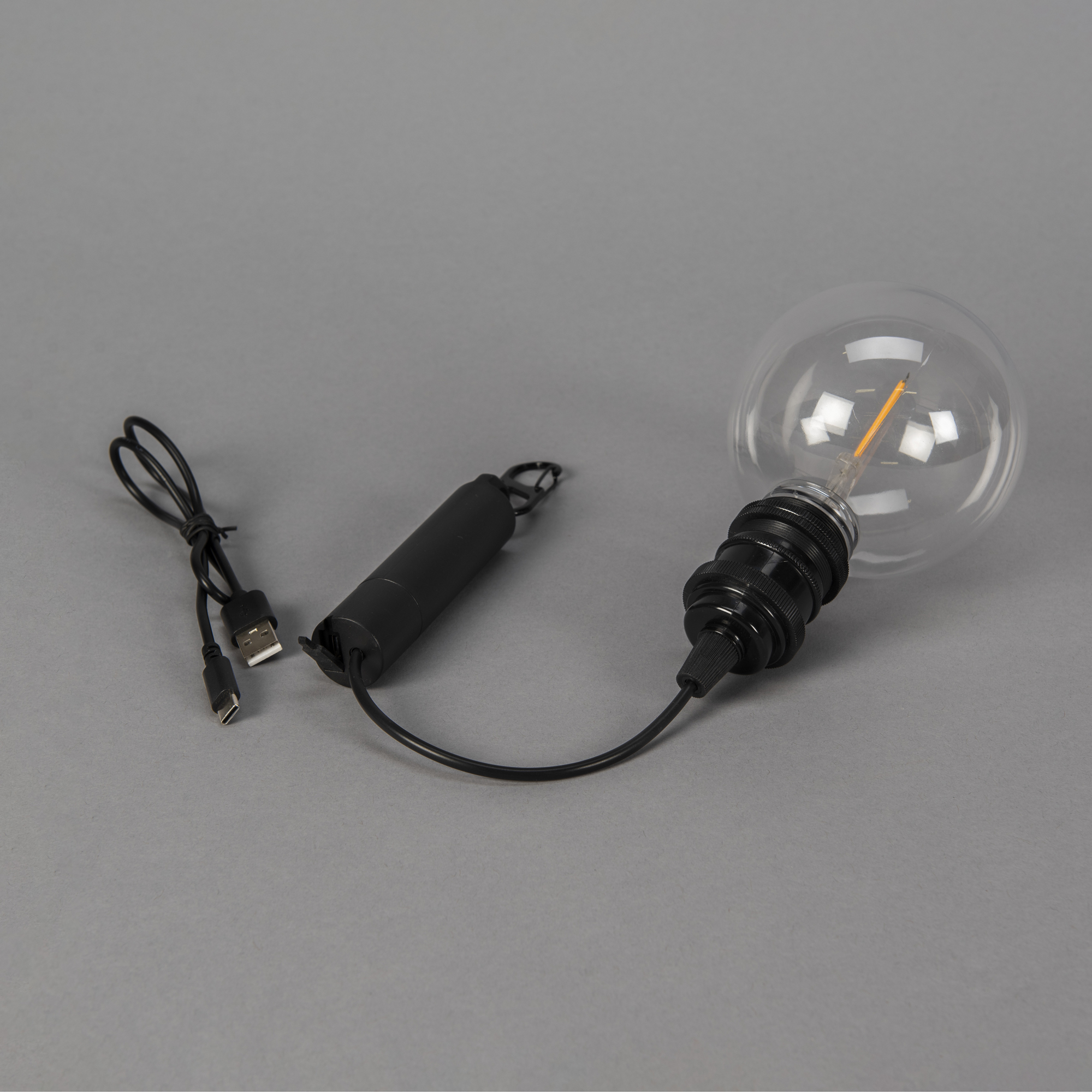 Uppladdningsbar LED-Lampa Gnojsö Konstsmide ink Takupphängning Amber Timer 6h