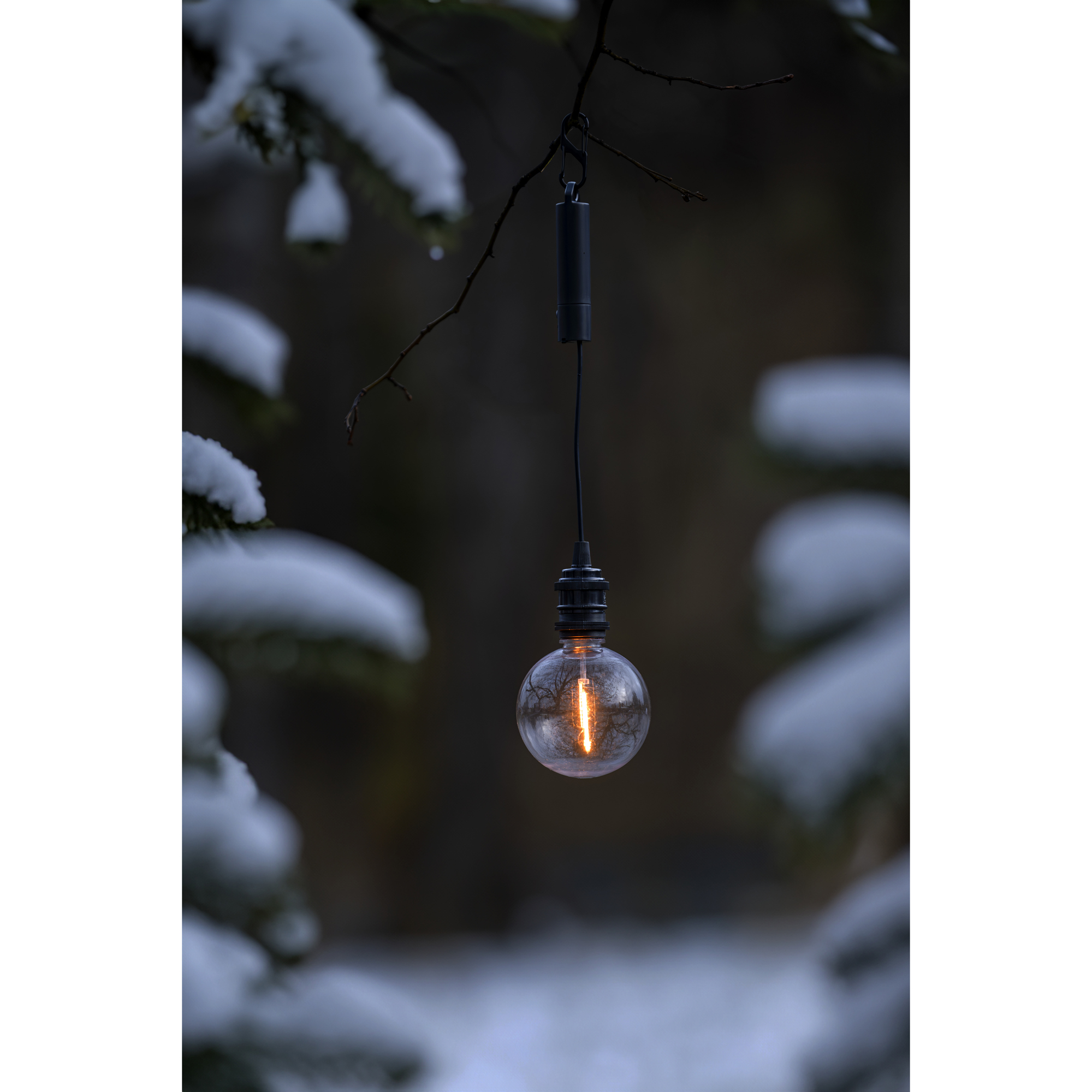 Uppladdningsbar LED-Lampa Gnojsö Konstsmide ink Takupphängning Amber Timer 6h