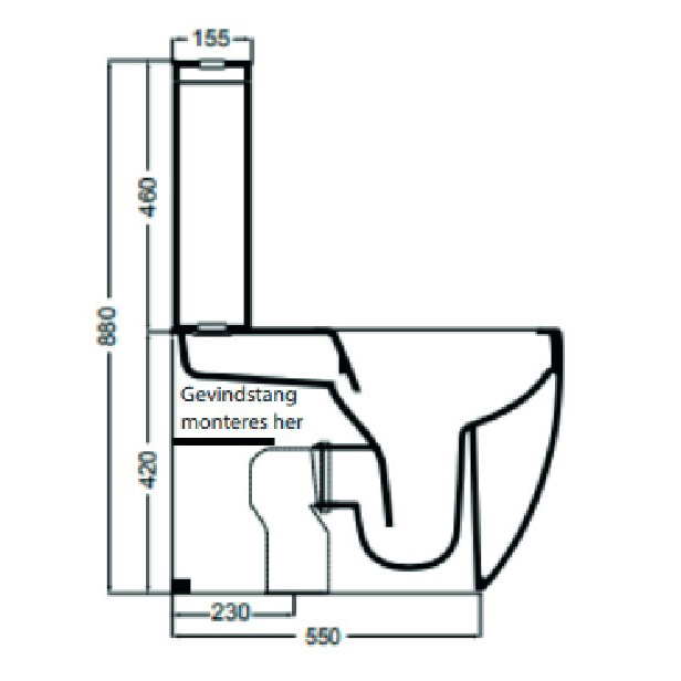Toalettstol Lavabo Glomp BTW Rimless