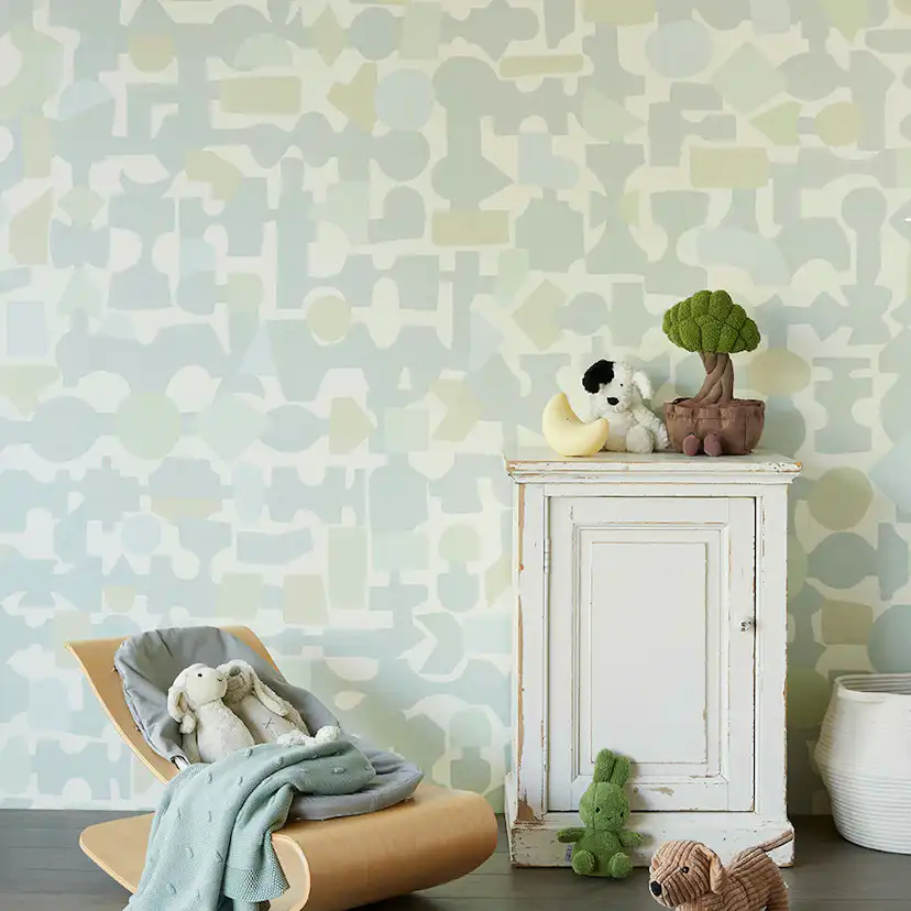 Väggbild Eijffinger Explore Blocks Slate Blue 323102