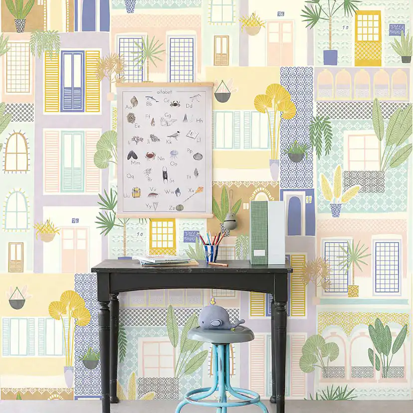 Väggbild Eijffinger Explore Windows Lilac 323107