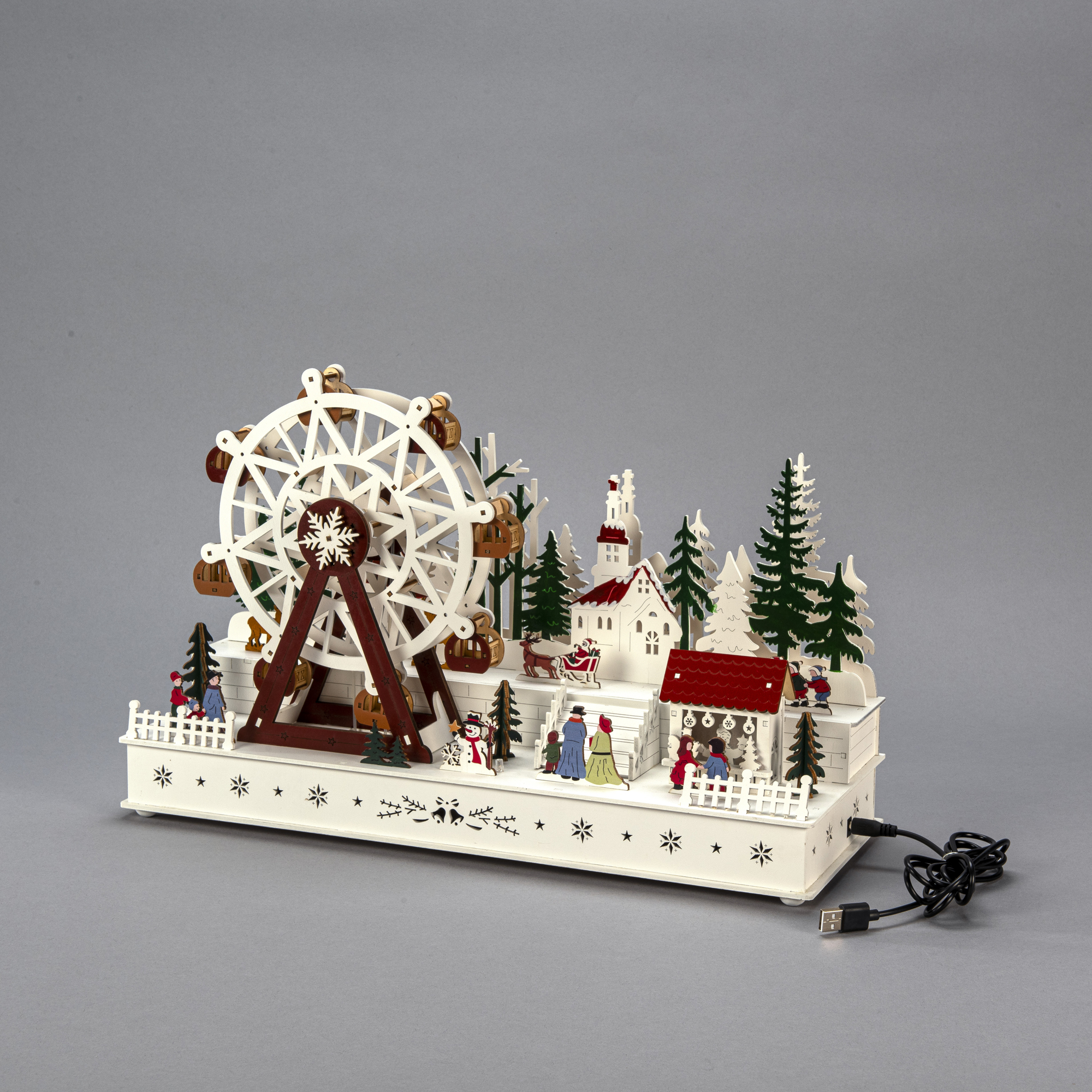 Dekorationsbelysning Gnosjö Konstsmide Pariserhjul Trä LED