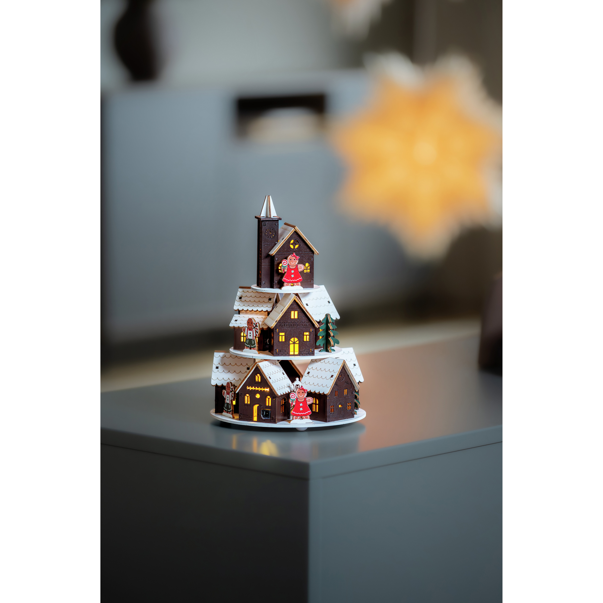 Dekorationsbelysning Gnosjö Konstsmide Pepparkakshus LED