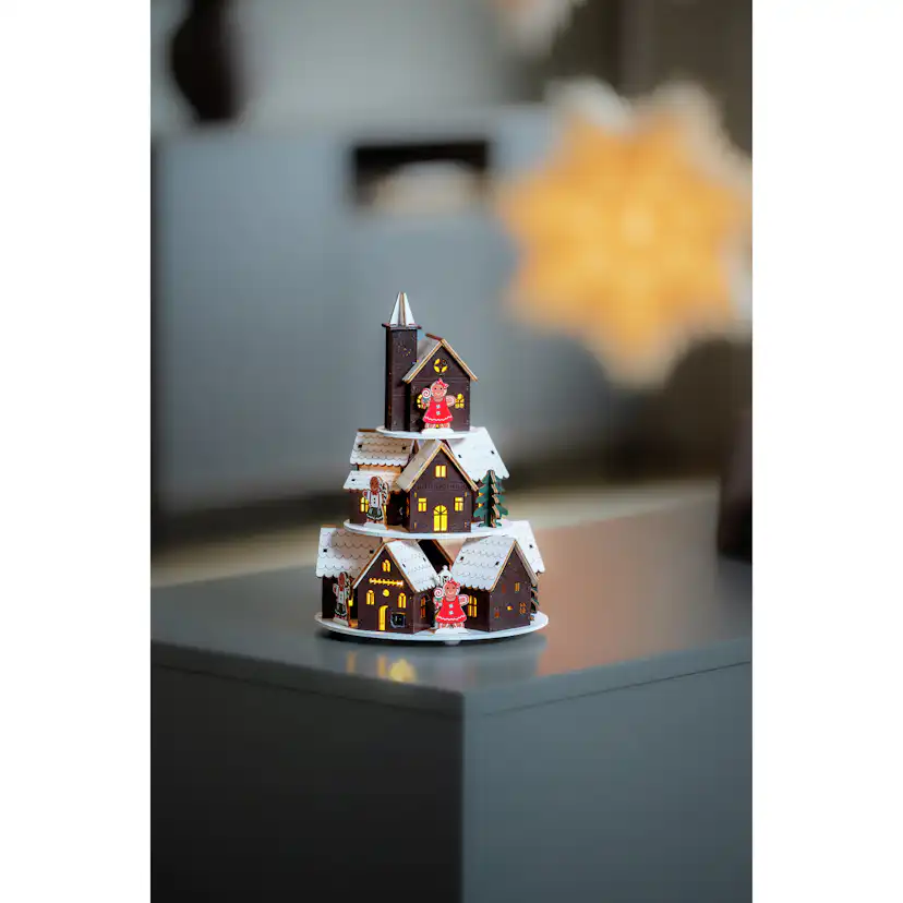 Dekorationsbelysning Gnosjö Konstsmide Pepparkakshus LED