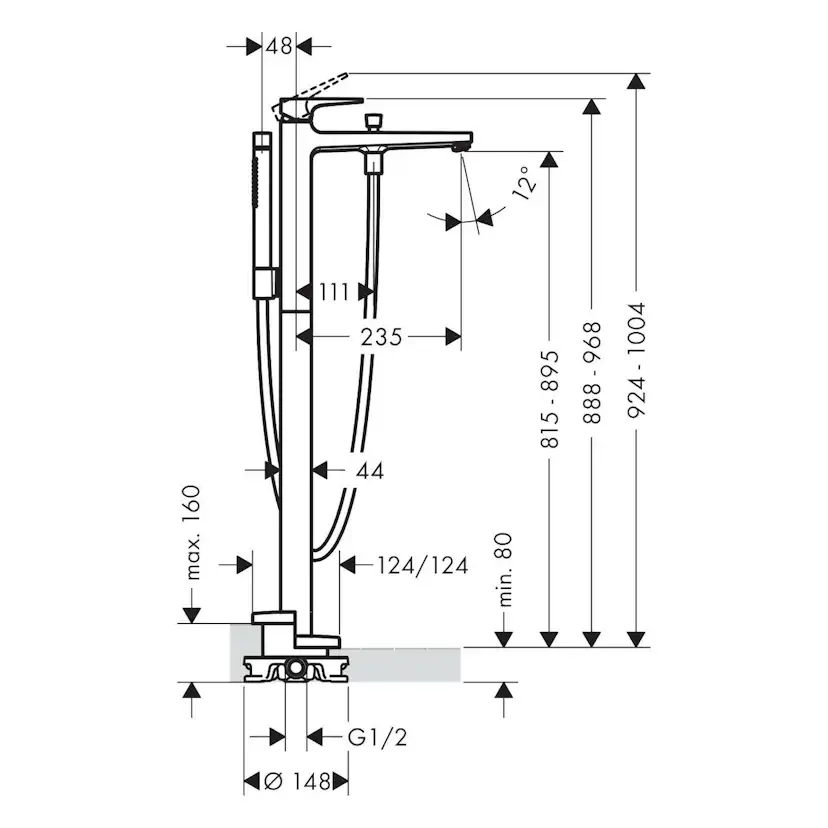 Golvblandare Hansgrohe Metropol