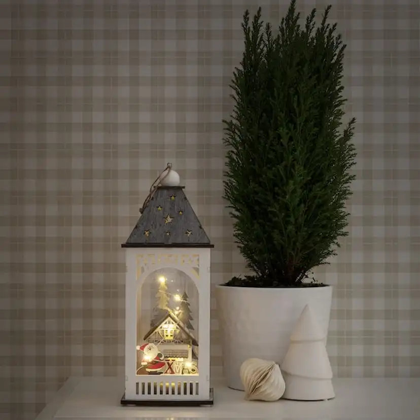 Dekorationsbelysning Gnosjö Konstsmide Lanterna med Hus Trä LED