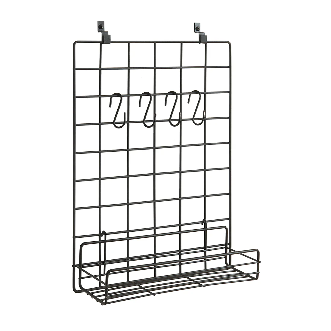 Förvaringstavla Millex Tillbehör till Akustikpanel - Rutnät med Hylla och 4st S-krokar