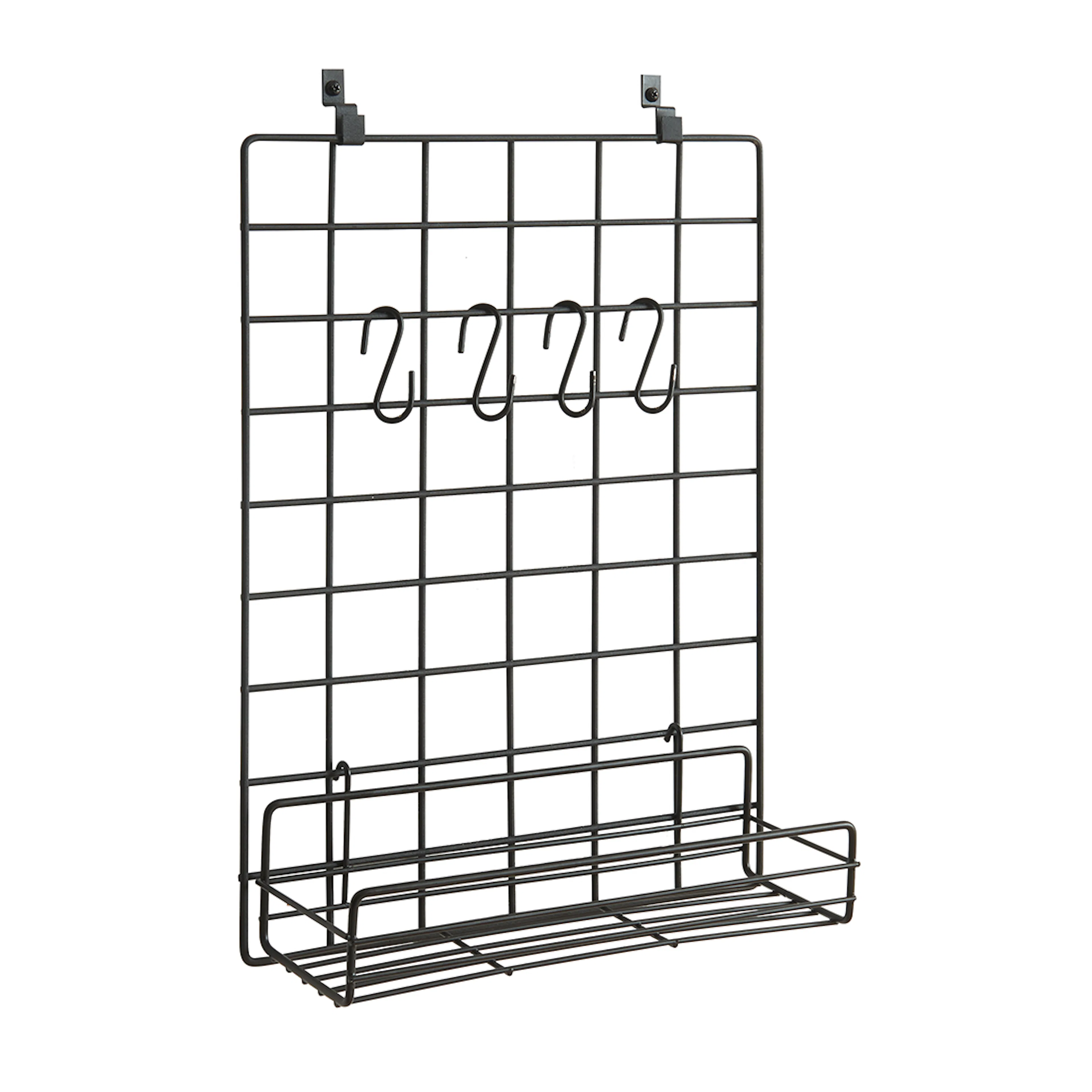 Förvaringstavla Millex Tillbehör till Akustikpanel - Rutnät med Hylla och 4st S-krokar