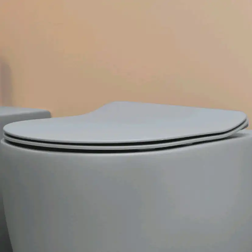 Toalettsits Lavabo Glomp Slim Mjukstängande Mattgrå