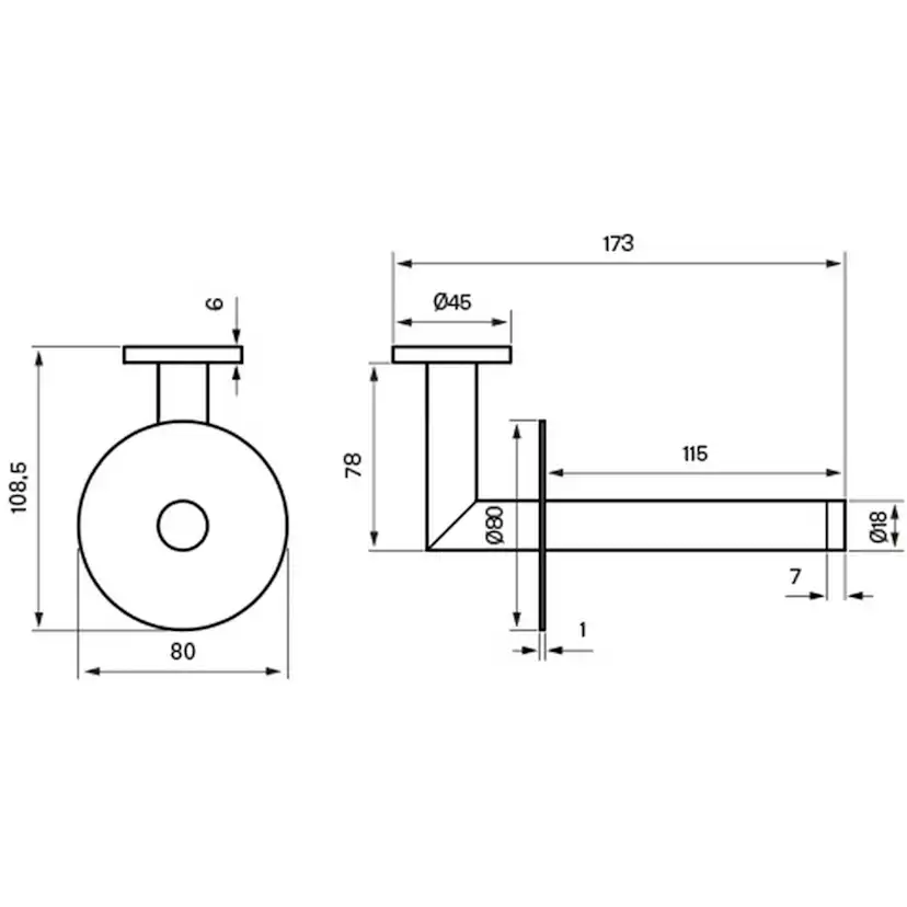 Reservpappershållare Tapwell TA234