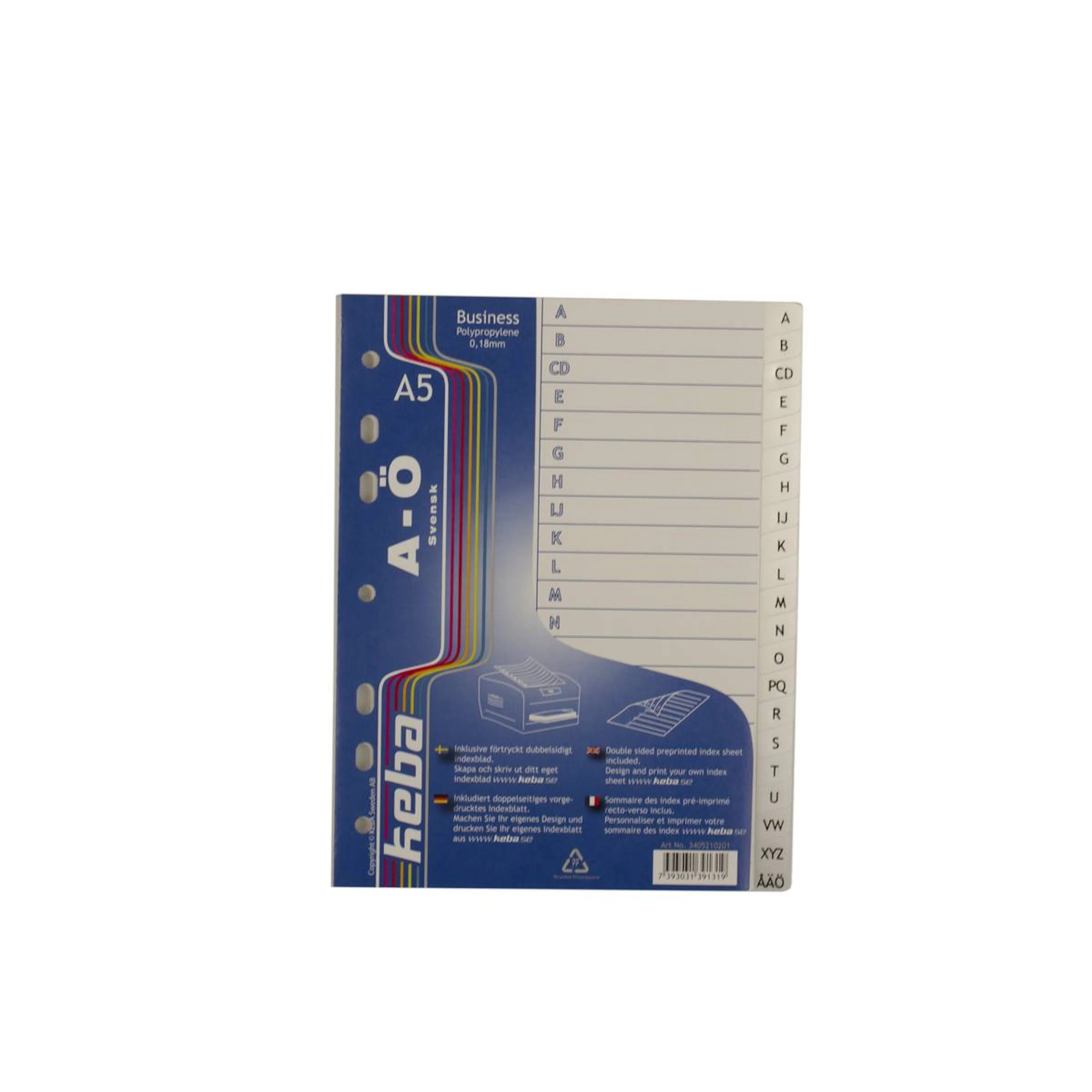 Register KEBA Business A5 0,18 mm PP A-Ö