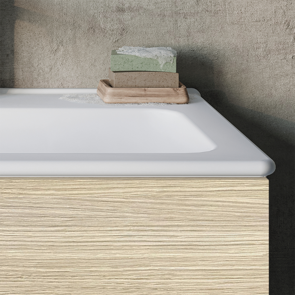 Tvättställsskåp Svedbergs Poem Plan Dubbel med 2 Lådor