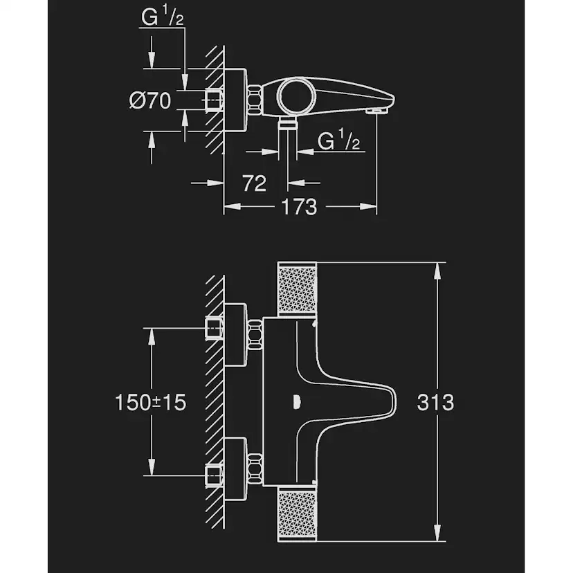 Dusch- och Badkarsblandare Grohe Precision Feel