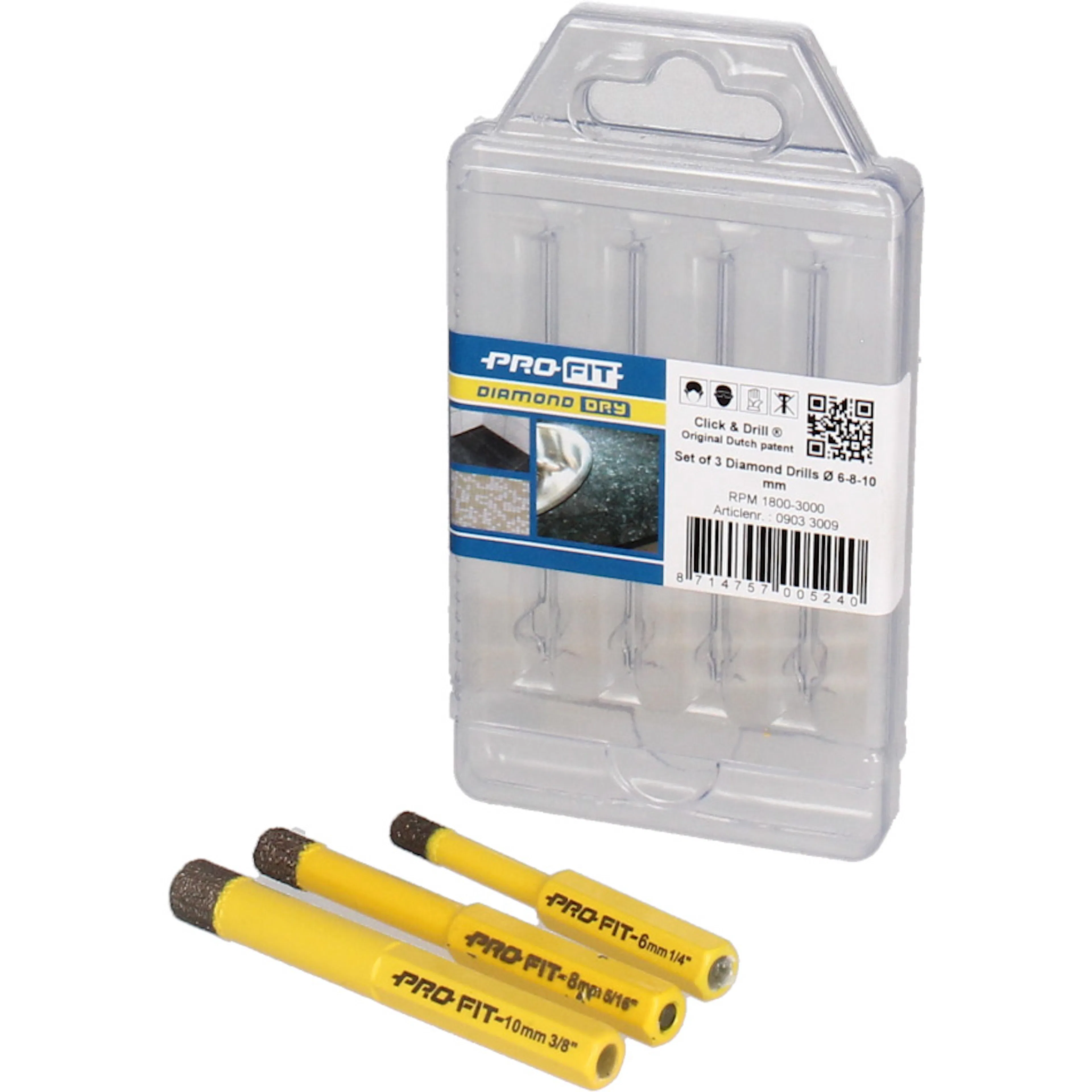 Diamantborrset Profit 3dl 6-8-10mm