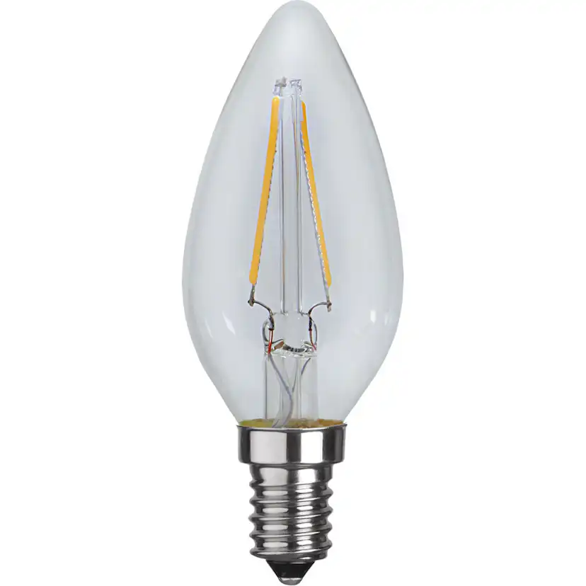 LED-lampa Star Trading Filament E14 C35 Klar 1,5W