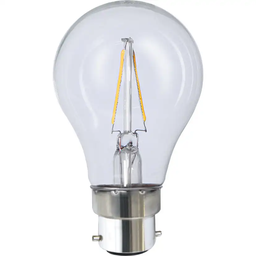 LED-lampa Star Trading Filament B22 A60 Klar 2W