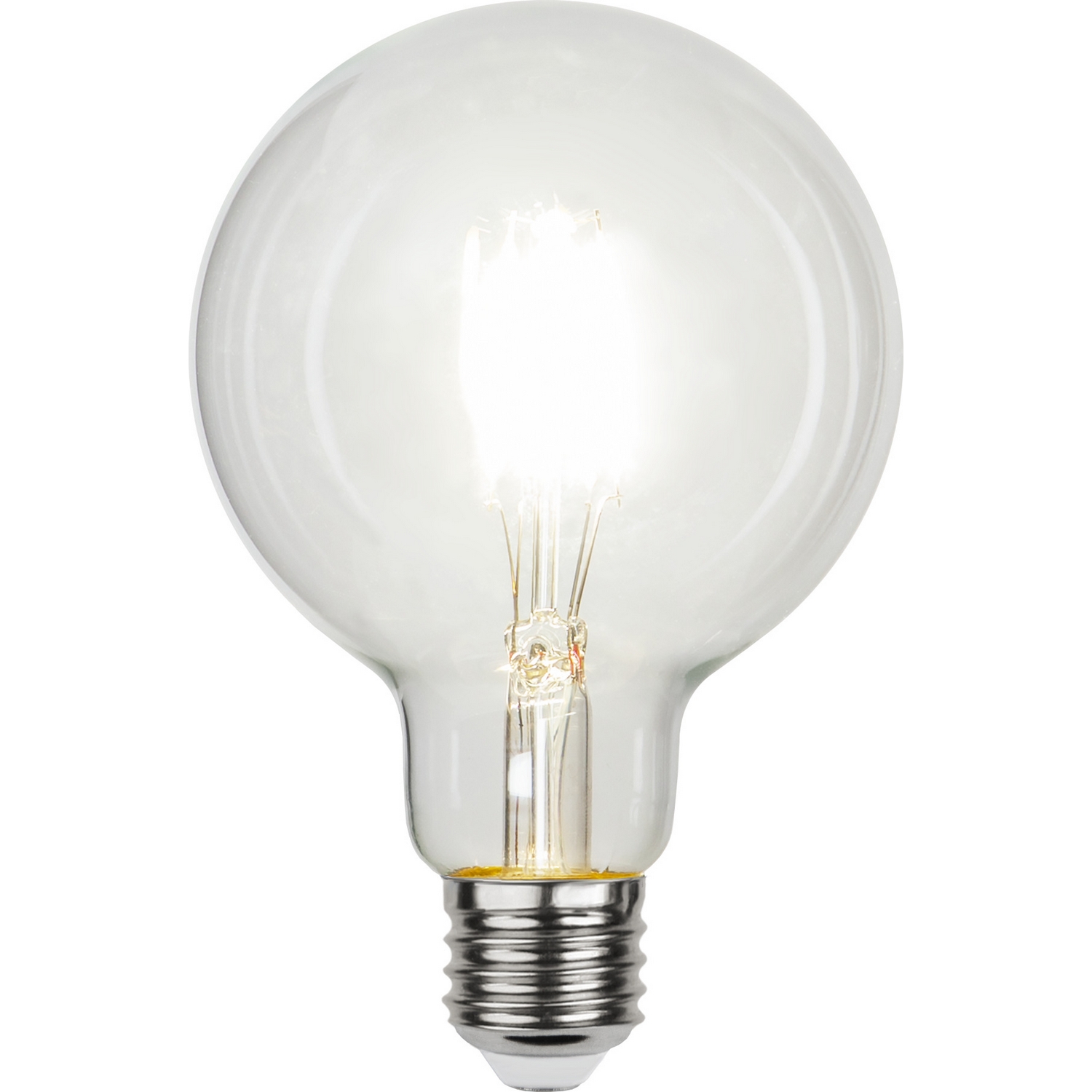 LED-lampa Star Trading Filament E27 G95 Klar Dimbar 4,2W 4000K
