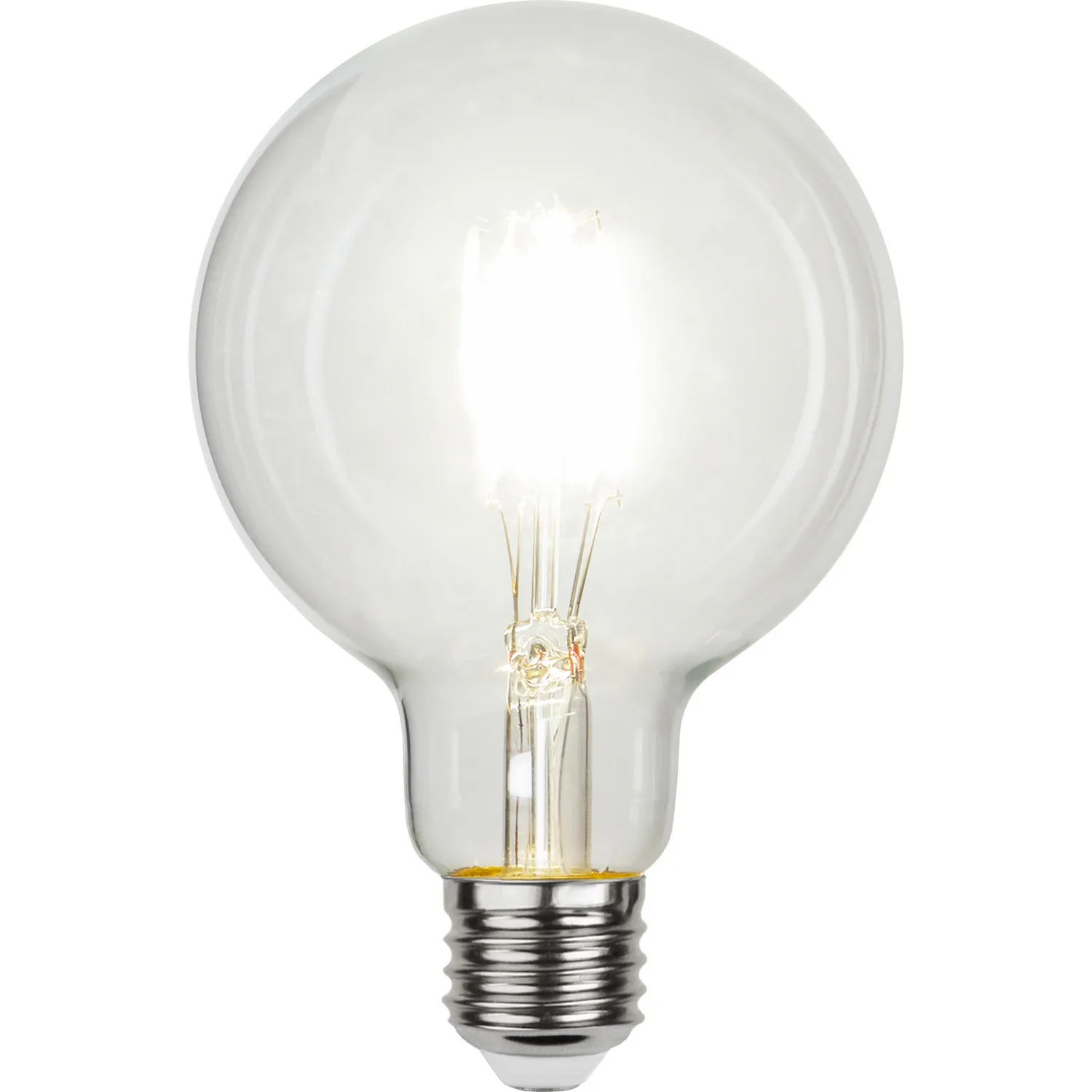 LED-lampa Star Trading Filament E27 G95 Klar Dimbar 4,2W 4000K