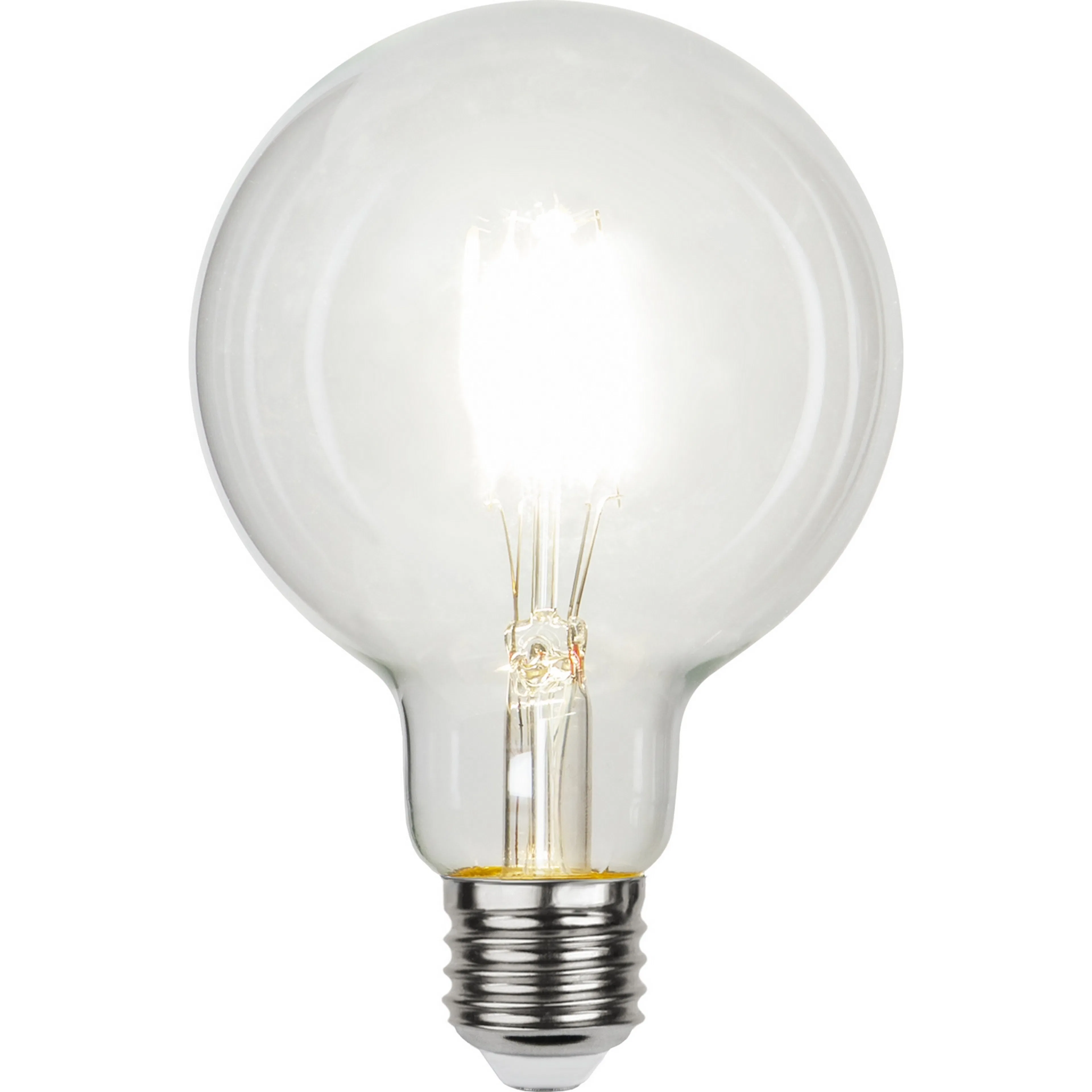 LED-lampa Star Trading Filament E27 G95 Klar Dimbar 4,2W 4000K