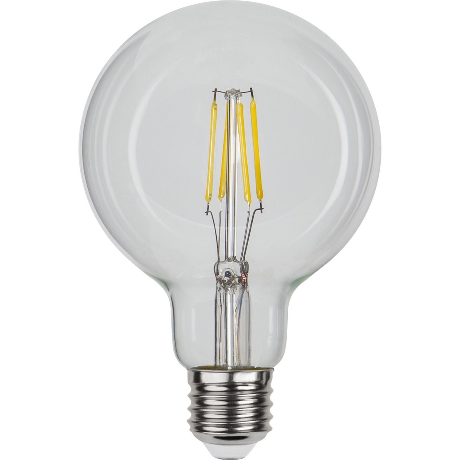 LED-lampa Star Trading Filament E27 G95 Klar Dimbar 4,2W 4000K