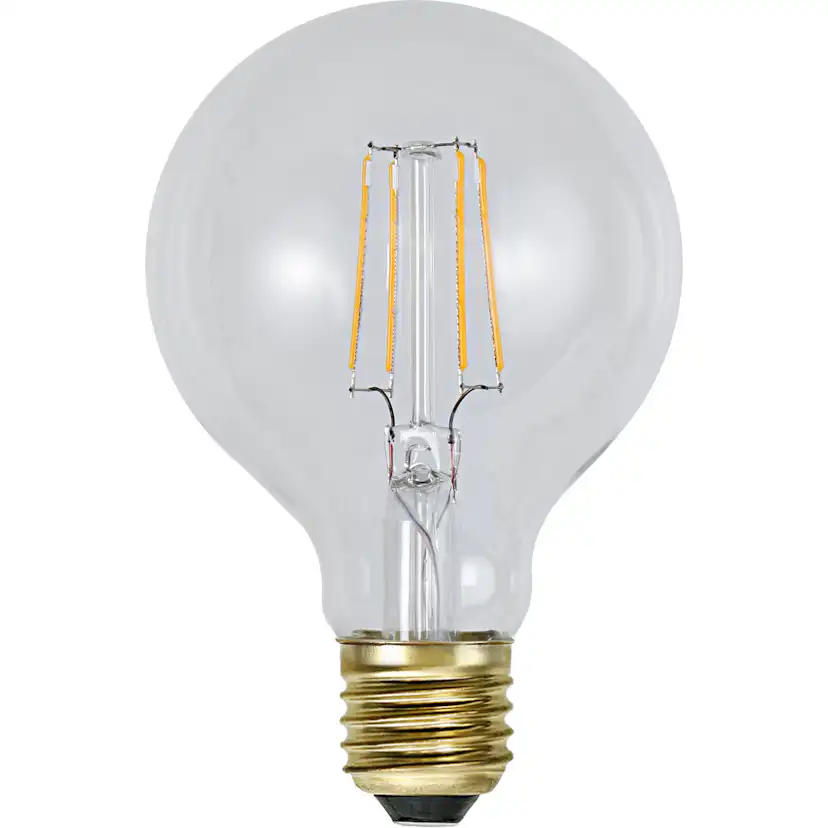 LED-lampa Star Trading Filament E27 G80 Soft Glow Dimbar 1,6W