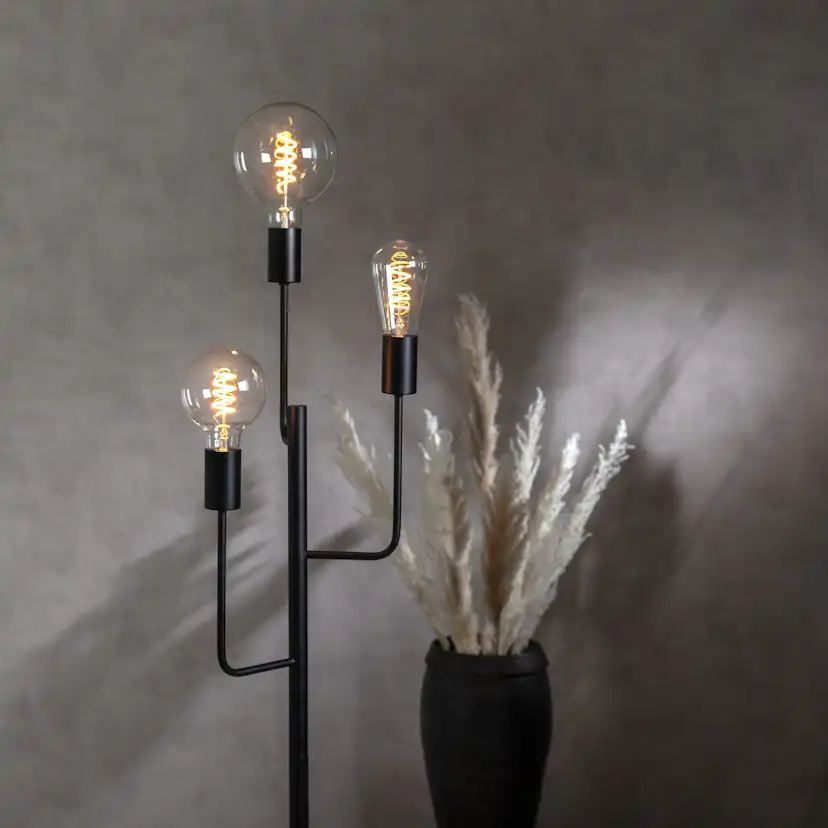 LED-lampa Star Trading E27 G125 Decoled Spiral Klar 3-step Memory Dimbar 4W