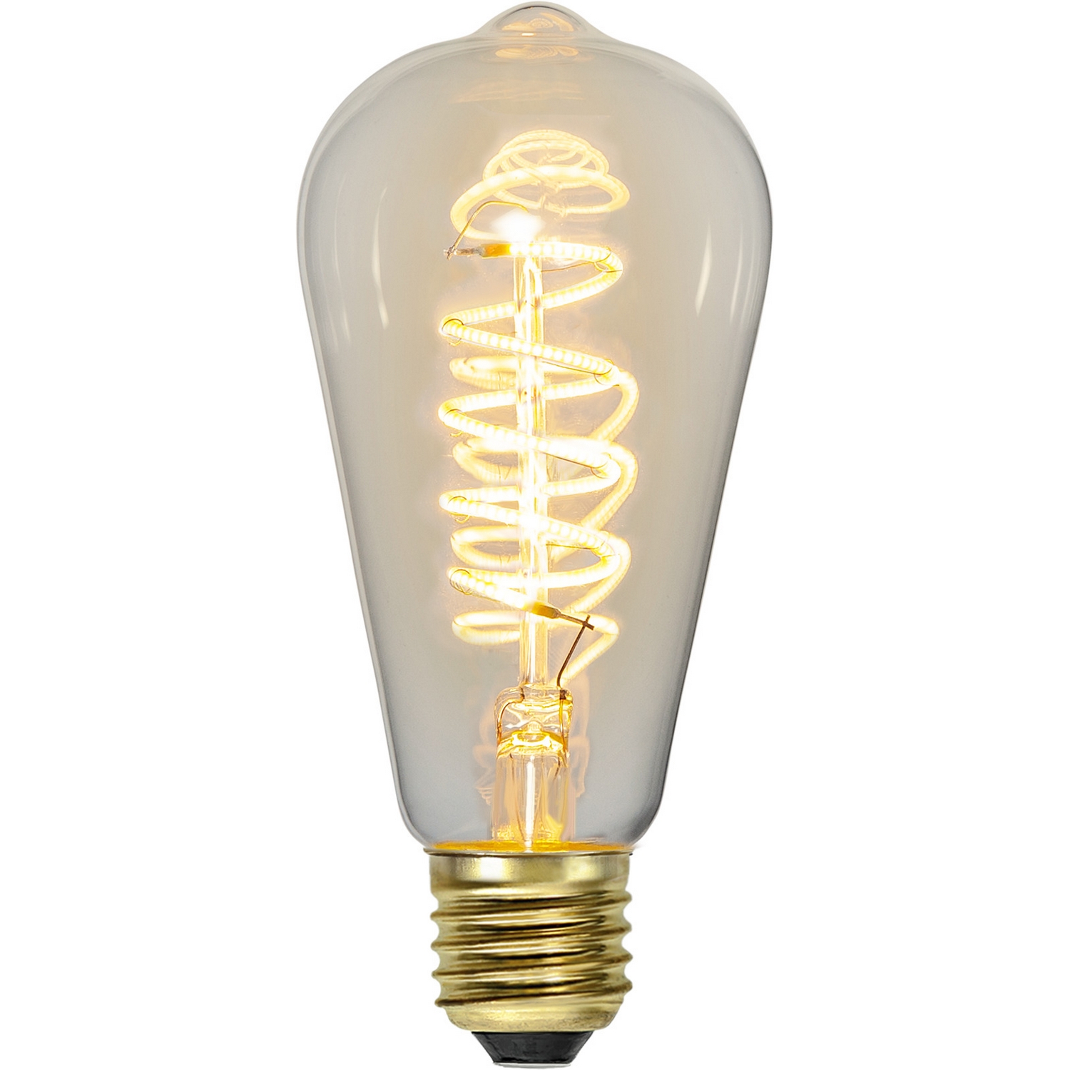 LED-lampa Star Trading E27 ST64 Decoled Spiral Klar 3-step Memory Dimbar 4W