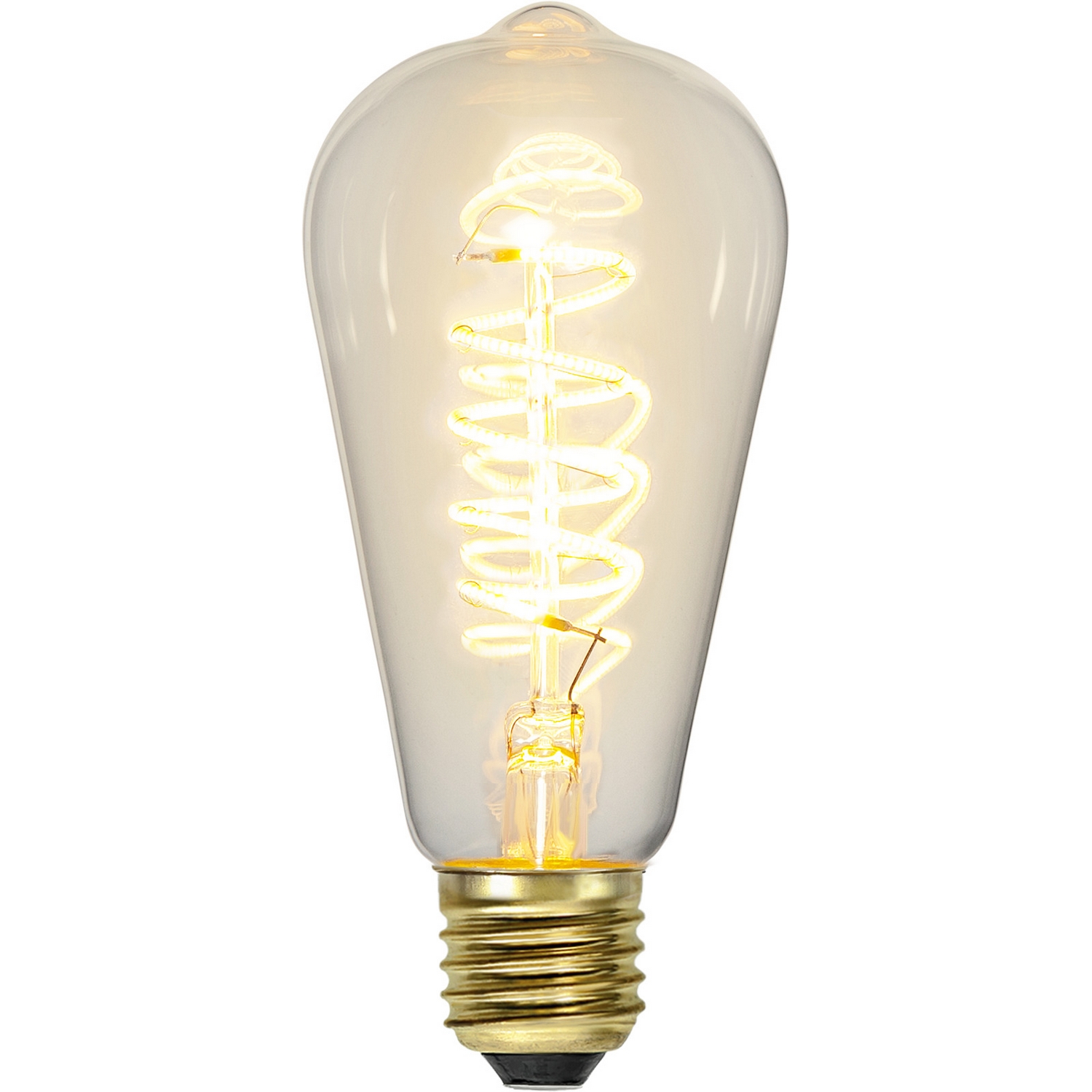 LED-lampa Star Trading E27 ST64 Decoled Spiral Klar 3-step Memory Dimbar 4W