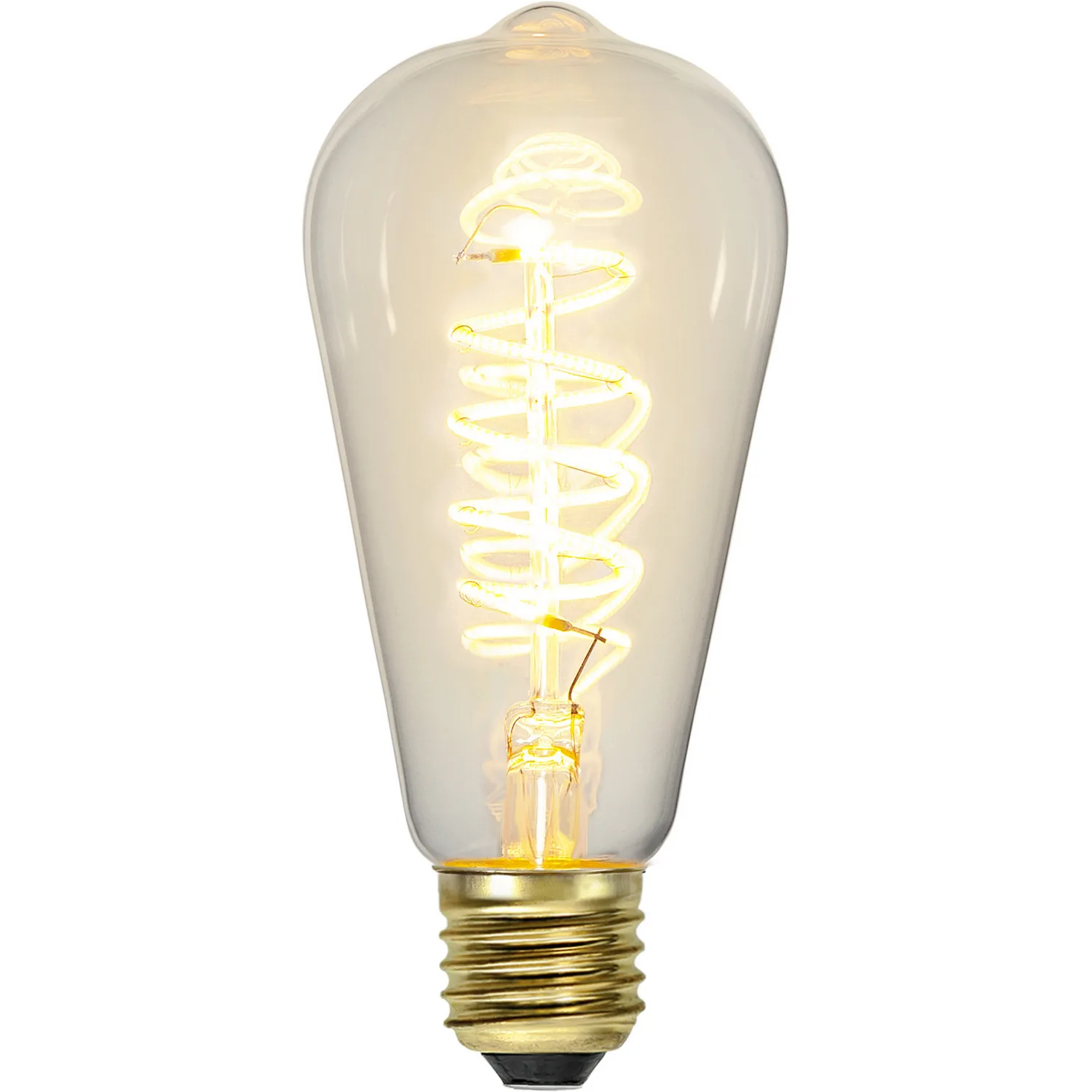 LED-lampa Star Trading E27 ST64 Decoled Spiral Klar 3-step Memory Dimbar 4W